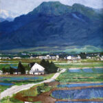 山下大五郎 「有明への道（安曇野）」