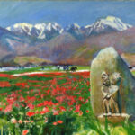 奥田郁太郎 「蓮華草道祖神」