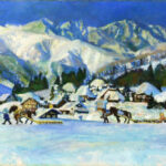 奥田郁太郎 「白馬山麓雪景」